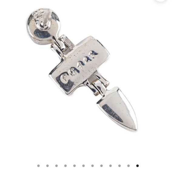 Peyote Bird Sterling Silver Earrings - Red and Blue - Picture 7 of 8